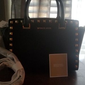 New with Tags Michael Kors Selma Studded Handbag